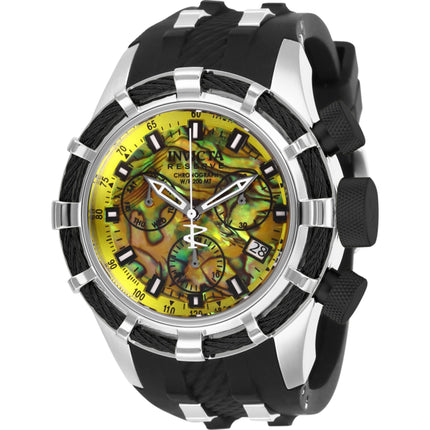 Invicta Men's Watch - Reserve Chronograph Yellow Abalone Dial Black Strap | 27312 ,