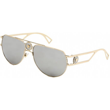Versace Men's Sunglasses - Pale Gold Metal Full Rim Frame | VE2225 12526G ,
