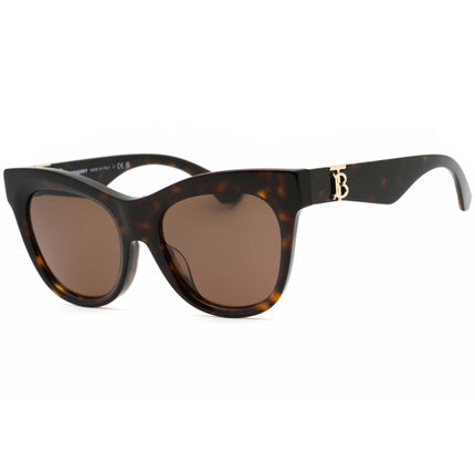 Burberry Women's Sunglasses - Dark Havana Plastic Cat Eye Frame | 0BE4418F 300273 ,