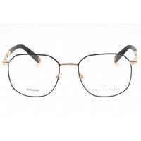 Philipp Plein Women's Eyeglasses - Shiny Grey Gold Metal Square Frame | VPP020M 02A8 ,