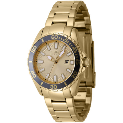 Invicta Women's Watch - Pro Diver Quartz Grey and Gold Tone Bezel Bracelet | 47344 ,