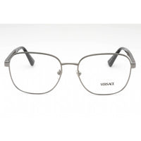 Versace Unisex Eyeglasses - Gunmetal Grey Metal Square Full Rim Frame | 0VE1290 1001 ,