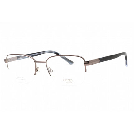 Elasta Men's Eyeglasses - Dark Grey Rectangular Metal Half Rim Frame | E 3127 0HWJ 00 ,