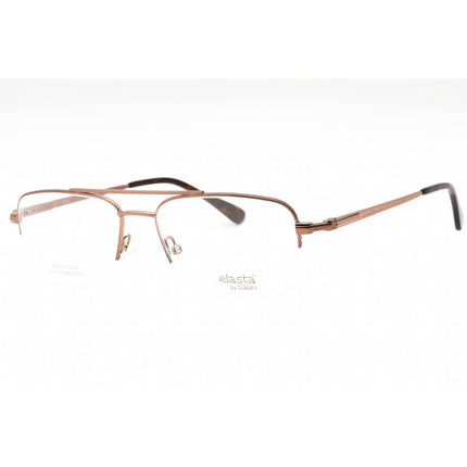 Elasta Men's Eyeglasses - Light Brown Metal Aviator Half Rim Frame | E 7251 0TUI 00 ,