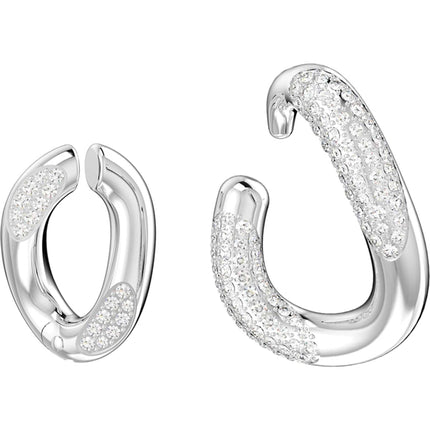 Swarovski Women's Ear Cuff - Dextera Rhodium Plated Asymmetrical, Set of 2 | 5618303 ,