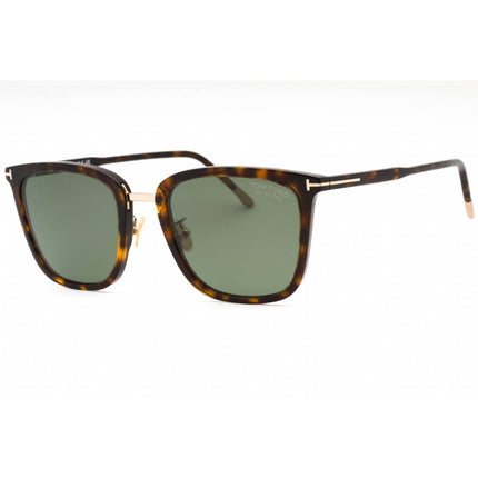 Tom Ford Men's Sunglasses - Dark Havana Square Plastic Frame Green Lens | FT0949-D 52R ,