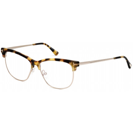 Tom Ford Women's Eyeglasses - Tortoise/Rose Gold Plastic Square Frame | FT5546-B 056 ,