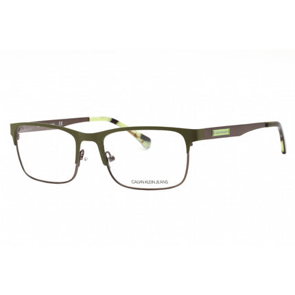 Calvin Klein Jeans Men's Eyeglasses - Olive Metal Rectangular Full Rim | CKJ178 306 ,