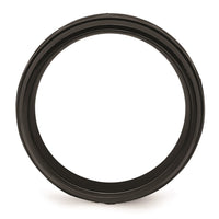 Black Zirconium Polished and D/C 8mm Band | ZCR104 ,