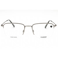 Flexon Men's Eyeglasses - Gunmetal Metal Rectangular Half Rim Frame | FLEXON H6041 033 ,