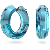 Swarovski Women's Hoop Earrings - Lucent Blue Aluminum and Crystals | 5629220 ,