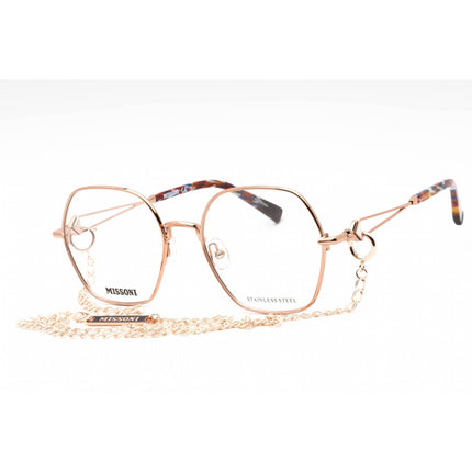 Missoni Women's Eyeglasses - Gold Copper Metal Geometric Full Rim Frame | MIS 0055 DDB ,