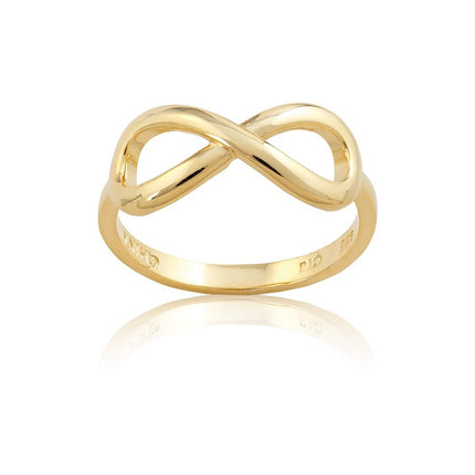 Sterling Silver GP Infinity Ring - W-9756 ,
