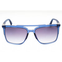 Police Men's Sunglasses - Shiny Transparent Blue Plastic Square Frame | SPL363 0955 ,
