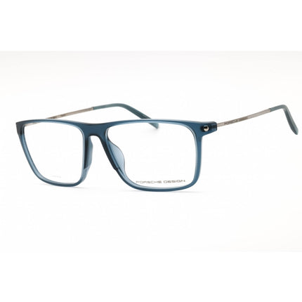 Porsche Men's Eyeglasses - Blue Rectangular Full Rim Frame Clear Demo Lens | P8334 D ,