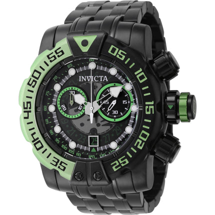 Invicta Men's Watch - Sea Hunter Chrono Black and Transparent Dial Bracelet | 44854 ,