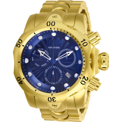 Invicta Men's Dive Watch - Venom Chronograph Blue Dial Yellow Gold Bracelet | 25905 ,