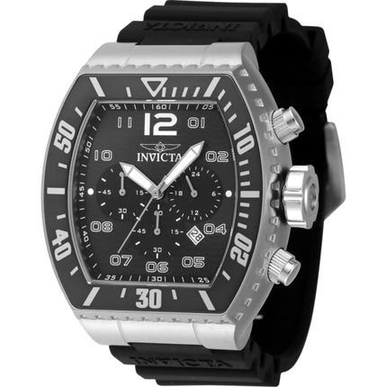 Invicta Men's Chronograph Watch - Pro Diver Quartz Black Dial Silicone Strap | 47282 ,