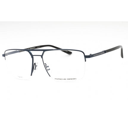 Porsche Men's Eyeglasses - Blue Metal Rectangular Frame Clear Demo Lens | P8398 D ,