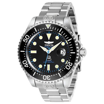 Invicta Men's Automatic Watch - Pro Diver Black Dial Silver Tone Bracelet | 27610 ,