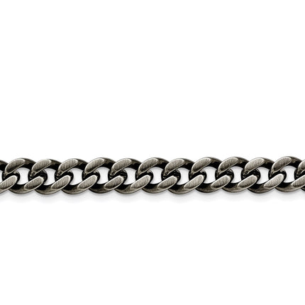 Stainless Steel 9.25mm Oxidized Curb Chain | SRN1612 ,