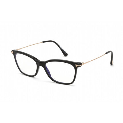 Tom Ford Women's Eyeglasses - Shiny Black Rectangular Full Rim Frame | FT5712-B 001 ,