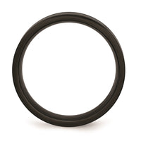 Titanium Grooved Black IP-plated 8mm Brushed and Polished Band | TB366 ,