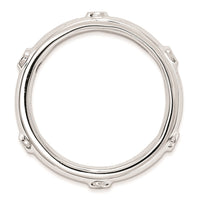 Sterling Silver Stackable Expressions Polished Diamond Ring | QSK992 ,