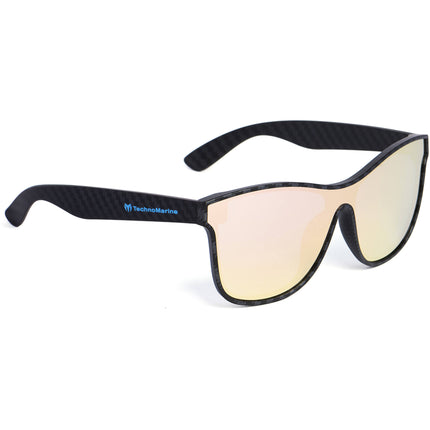 Technomarine Unisex Sunglasses - Carbon Fiber TR90 Frame Pink Mirror Lens | TMEW010-04 ,