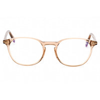 Tom Ford Unisex Eyeglasses - Transparent Brown Plastic Full Rim Frame | FT5583-B 057 ,