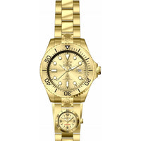 Invicta Men's Automatic Watch - Pro Diver Dual Time Gold Tone Dial Bracelet | 45817 ,