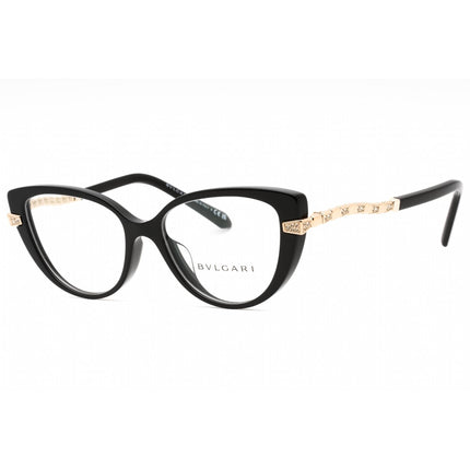 Bvlgari Women's Eyeglasses - Black Plastic Full Rim Cat Eye Frame | 0BV4199BF 501 ,