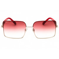 Salvatore Ferragamo Women's Sunglasses - Silver/Burgundy Metal Square | SF302SL 049 ,