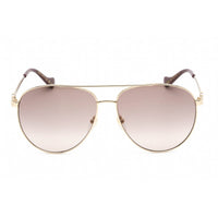 Gucci Unisex Sunglasses - Shiny Gold Metal Aviator Full Rim Frame | GG1088S 002 ,