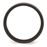 Titanium Black IP-plated Greek Key Laser Etched 6mm Brushed/Polished Band | TB363 ,