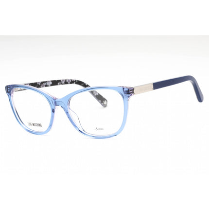Moschino Love Women's Eyeglasses - Blue Plastic Cat Eye Full Rim | MOL575 0PJP 00 ,