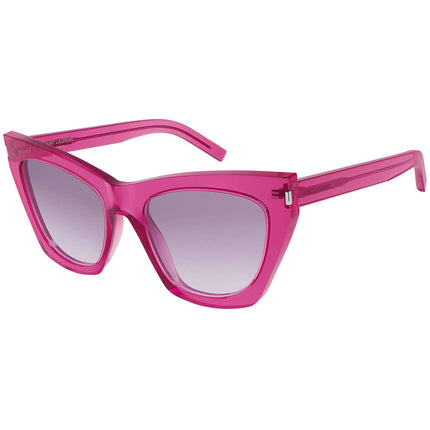Saint Laurent Women's Sunglasses - Pink Acetate Frame Violet Lens | SL214KATE 019 ,