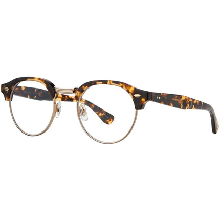 Garrett Leight Unisex Eyeglasses - Tuscan Tortoise-Gold Round Frame | OAKWOOD TUT-G ,