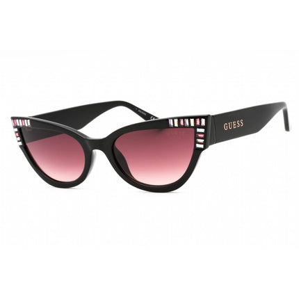 Guess Women's Sunglasses - Shiny Black Injected Propionate Cat Eye Frame | GU7901 01T ,