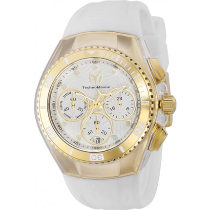 Technomarine Women's Watch - Cruise One Chronograph White Silicone Strap | TM-120045 ,