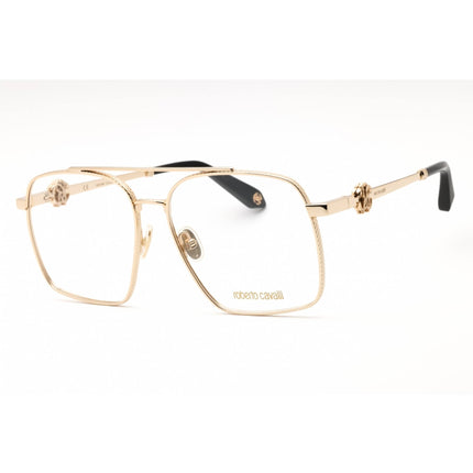 Roberto Cavalli Unisex Eyeglasses - Rose Gold Metal Pilot Full Rim Frame | VRC028 0300 ,