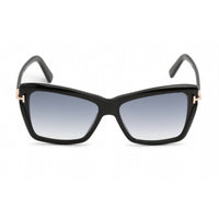 Tom Ford Women's Sunglasses - Shiny Black Plastic Cat Eye Shape Frame | FT0849-F 01B ,