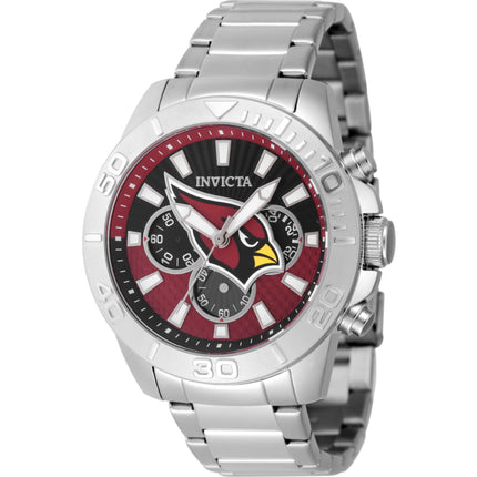 Invicta Men's Watch - NFL Arizona Cardinals Chrono Black and Red Dial Bracelet - 47960 ,
