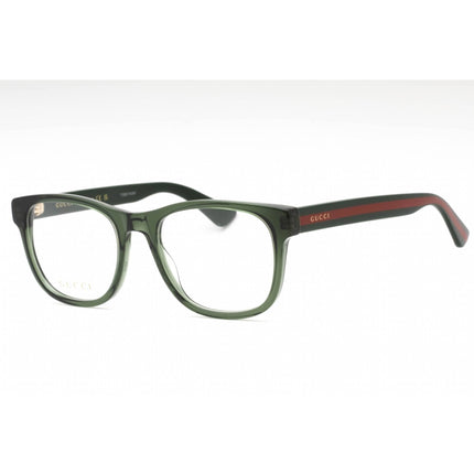 Gucci Men's Eyeglasses - Green Acetate Full Rim Frame Clear Demo Lens | GG0004ON 011 ,