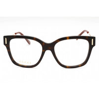 Gucci Women's Eyeglasses - Havana/Gold Plastic Cat Eye Full Rim Frame | GG1204O 002 ,