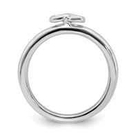 Sterling Silver Stackable Expressions Rhodium Infinity Symbol Ring | QSK1975 ,