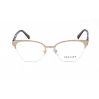 Versace Women's Eyeglasses - Pale Gold Metal Cat Eye Half Rim Frame | VE1255B 1339 ,