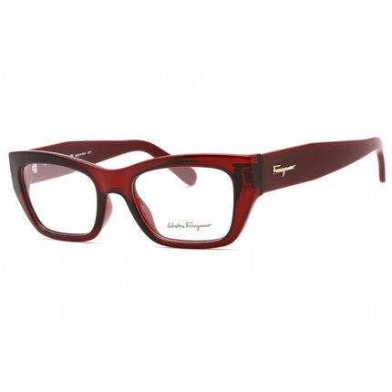 Salvatore Ferragamo Women's Eyeglasses - Transparent Red Rectangular Frame | SF2922 613 ,