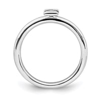 Sterling Silver Stackable Expressions Rhodium Letter I Ring | QSK1987 ,