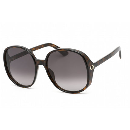 Dior Women's Sunglasses - Dark Havana Plastic Oversized Full Rim Frame | DDOLL R1U 52B ,